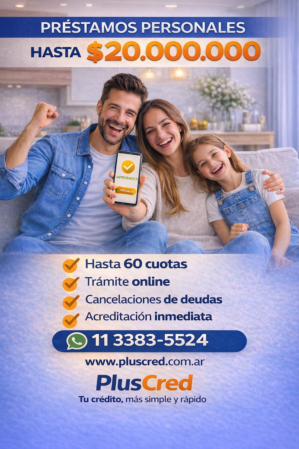 Préstamos Personales hasta $20 millones con cuotas fijas - PlusCred